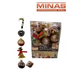 ADORNO DE NAV. DORADO 4 CM X 36 PCS, $ 7 C/U.