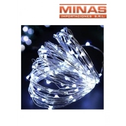 LUZ LUCIERNAGA BLANCA, FRIA X 100 LED, 220 V.