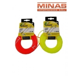 TANZA REDONDA PARA CORTADORA DE CESPED 2.4 MM X 15 M.