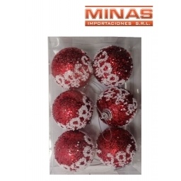 ADORNO PARA NAVIDAD 5CM 6PCS $14 CU