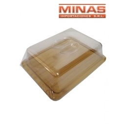 QUESERA-MANTEQUERA DE BAMBU X 25 CM. X 19 CM. X 9 CM, CON TAPA.