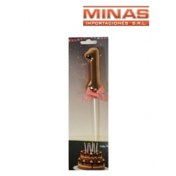 CAKE TOPPER N  1, ROSA GOLD.