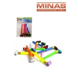 CHIFLE PARA COTILLON 5 PCS 4 COLORES