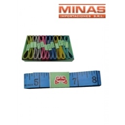 SET X 12 CINTAS METRICAS DE 1,5 M,6 COLORES, $12 CU.