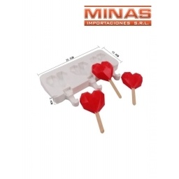 MOLDES DE SILICONA PARA HELADOS + 50 PALITOS