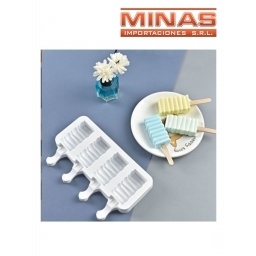 MOLDES DE SILICONA PARA HELADOS + 50 PALITOS
