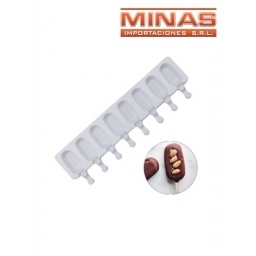 MOLDES DE SILICONA PARA HELADOS + 50 PALITOS