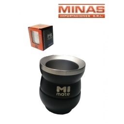 MATE DE ACERO INOXIDABLE EXCELENTE CALIDAD NEGRO.