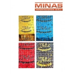 CORTINA PARA CUMPLEAOS 4 COLORES 100 CM X 200 CM