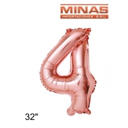 GLOBOS EN FORMA DE NMEROS EN BOLSA INDIVIDUAL 32