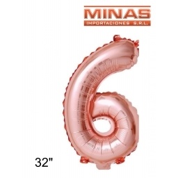 GLOBOS EN FORMA DE NMEROS EN BOLSA INDIVIDUAL 32