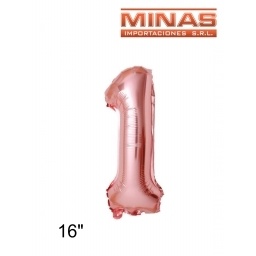 GLOBO EN FORMA DE NMEROS EN BOLSA INDIVIDUAL 16