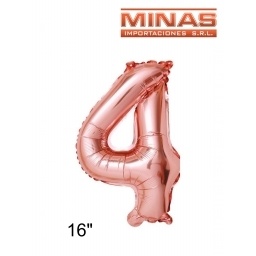 GLOBO EN FORMA DE NMEROS EN BOLSA INDIVIDUAL 16