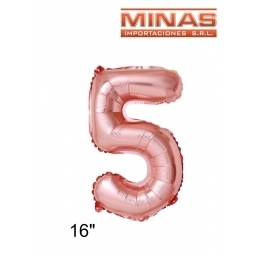 GLOBO EN FORMA DE NMEROS EN BOLSA INDIVIDUAL 16