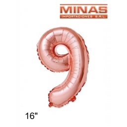 GLOBO EN FORMA DE NMEROS EN BOLSA INDIVIDUAL 16