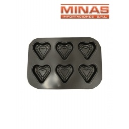 ASADERA 6 CORAZONES DE 25 CM X 17 CM.