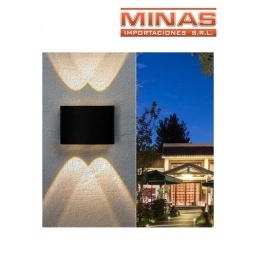 FOCO LED P. PARED X 4 WATTS,4 LED,NEGRO
