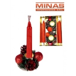 CANDELABRO PARA NAVIDAD CON VELAS