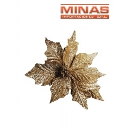 FLOR NAVIDEA X 23 CM, DORADO.