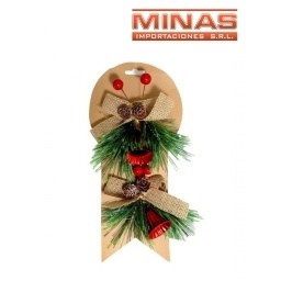 MOAS X 2 PCS, BEIGE CON CAMPANA.