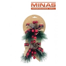 MOAS X 2 PCS,ROJO Y NEGRO CON PIAS.