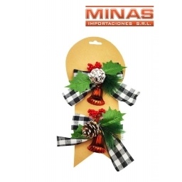 MOAS  X 2, BLANCO Y NEGRO CON CAMPANA.