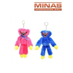 PELUCHE AZUL Y FUCSIA 24 CM