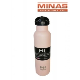 BOTELLA TERMICA DE ACERO MANTIENE EL FRIO POR 24 H 500 ML, ROSADO.