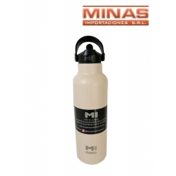 BOTELLA TERMICA DE ACERO MANTIENE EL FRIO POR 24 H 500 ML., BEIGE.