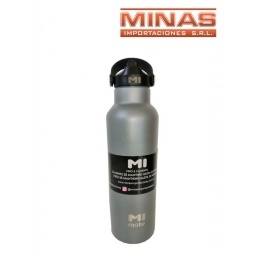 BOTELLA TERMICA DE ACERO MANTIENE EL FRIO POR 24H 500 ML,GRIS.