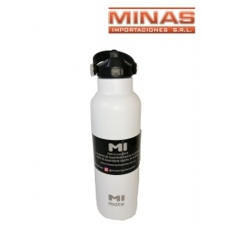 BOTELLA TERMICA DE ACERO MANTIENE EL FRIO POR 24 H 500 ML, BLANCO.