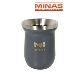 MATE DE ACERO INOXIDABLE EXCELENTE CALIDAD GRIS X 160 ML.