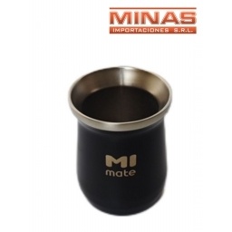 MATE DE ACERO INOXIDABLE EXCELENTE CALIDAD NEGRO X 160 ML.