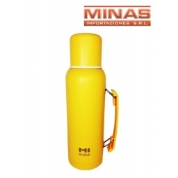 TERMO DE ACERO INOXIDABLE X  750 ML EXCELENTE CALIDAD,AMARILLO.