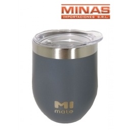 MATE DE ACERO INOXIDABLE EXCELENTE CALIDAD X 220 ML, GRIS.