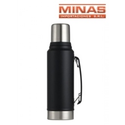TERMO DE ACERO INOX. 1200 ML EXCELENTE CALIDAD (NEGRO).