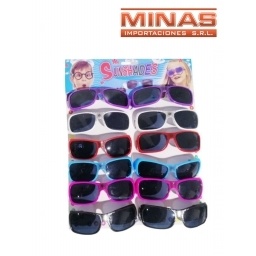 GAFAS INF. TELA ARAA X 12 UND, DE COTILLON $25 C/U .