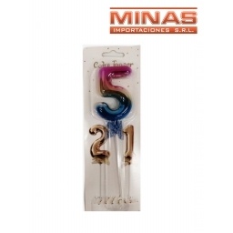 CAKE TOPPER N 5, TORNASOLADO.