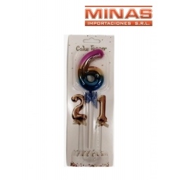 CAKE TOPPER N 6, TORNASOLADO.