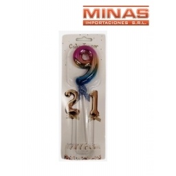 CAKE TOPPER N 9, TORNASOLADO.