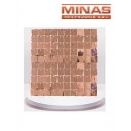 PANEL DE LENTEJUELAS ROSA GOLD 30 CM X 30 CM.
