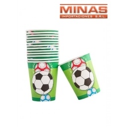 VASOS  PELOTA DE  FUTBOL X 10 UND.