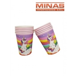 VASOS UNICORNIO X 10 UND.