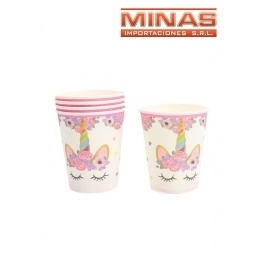 VASOS UNICORNIO  X 10 PCS.