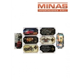 CUADRO CON DESTAPADOR 15 CM X 20 CM, 8 DISEOS.