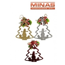 ADORNO DE NAV. ARBOLITO, 3 COLORES.