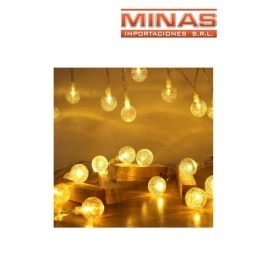 GUIA DE 60  BOLITAS BLANCAS CALIDAS X 9,5 M.