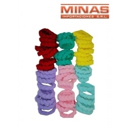 COLITA TRENZADAS X 50 UND,TON. PASTEL, CU $ 3.