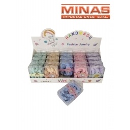 DISPLAY COLITAS SURTIDAS DE TELA X 20 CAJITAS, $ 70 C/U.