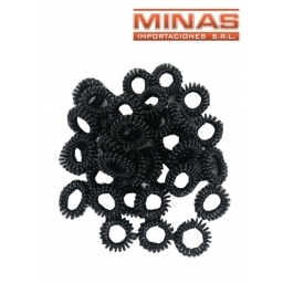 COLITA RESORTE NEGRA X 100 UND. $ 4 CU,